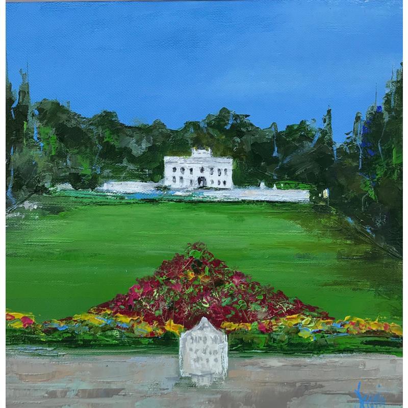 Peinture Jardin d'Ypres par Dessein Pierre | Tableau Figuratif Paysages Urbain Nature Huile