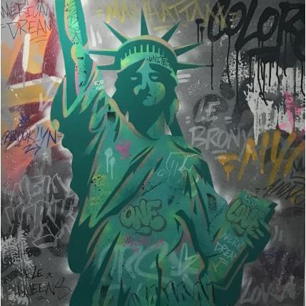Painting American dream by Lemoine Mael | Painting Street art Graffiti, Posca Pop icons