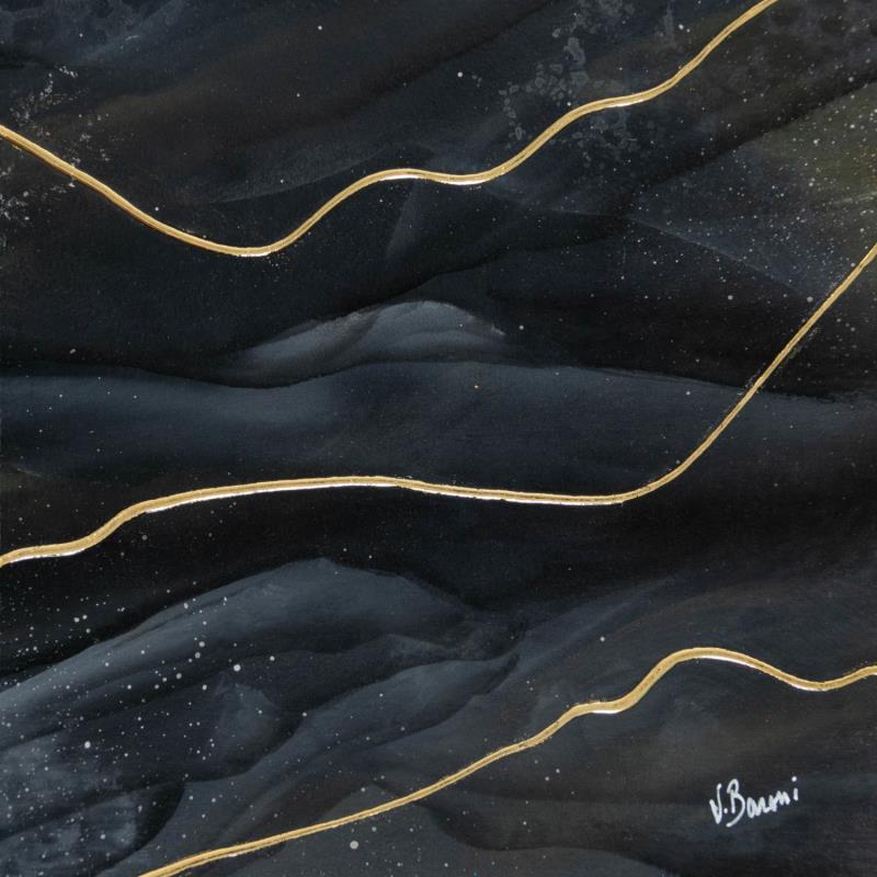 Peinture Onyx ténébreux par Baroni Victor | Tableau Abstrait Minimaliste Acrylique