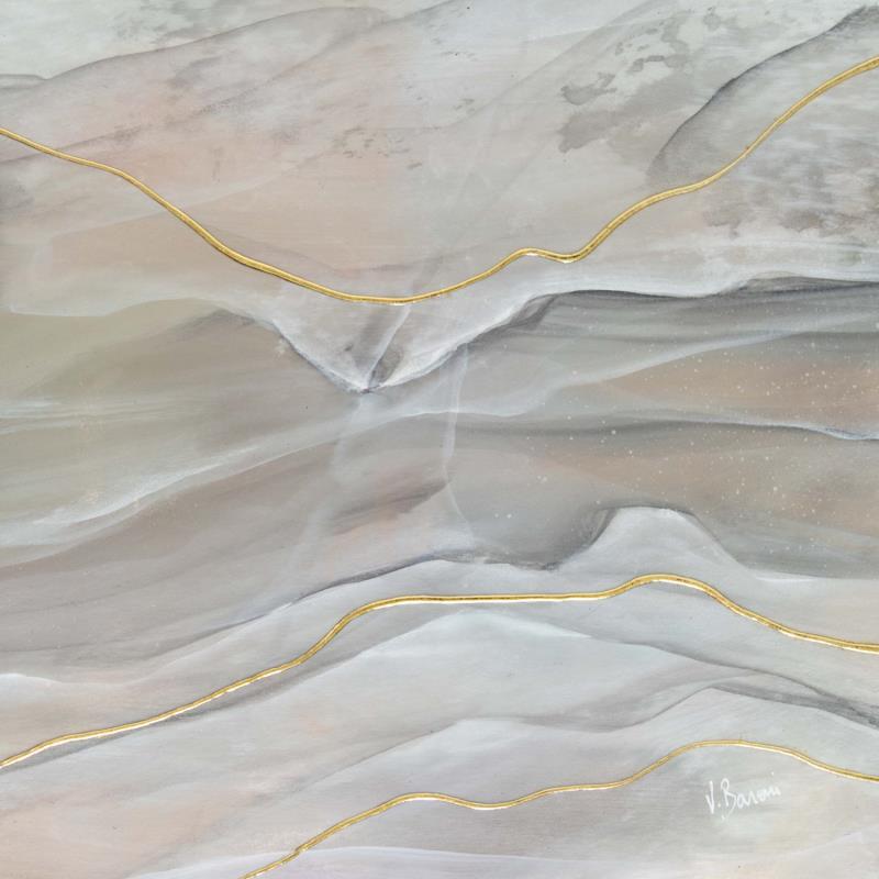 Painting Dune minérale III by Baroni Victor | Painting Abstract Minimalist Acrylic
