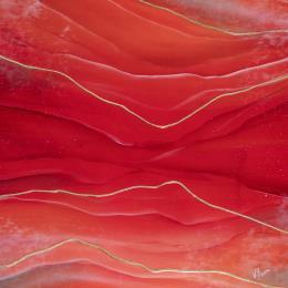 Peinture Aube flamboyante par Baroni Victor | Tableau Abstrait Acrylique Minimaliste