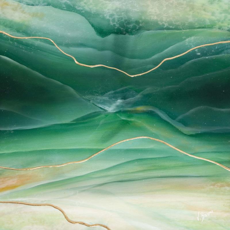 Pintura Aube végétale por Baroni Victor | Pintura Abstracto Minimalista Acrílico