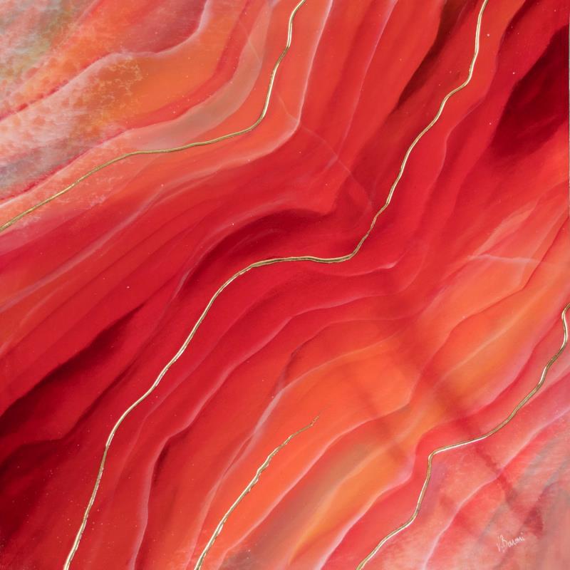 Painting Rivage flamboyant by Baroni Victor | Painting Abstract Minimalist Acrylic