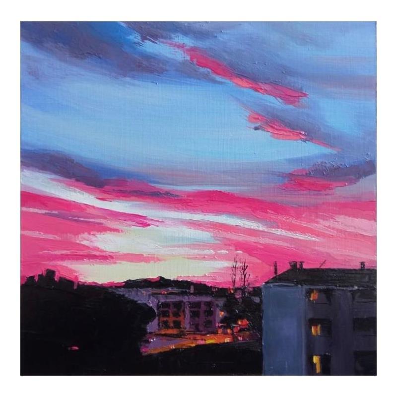 Gemälde Out the window von Chen Xi | Gemälde Figurativ Landschaften Urban Öl