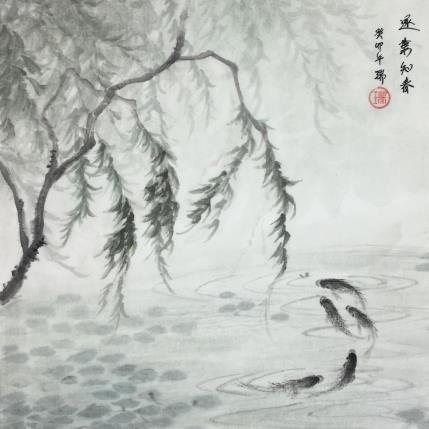 Gemälde Un moment agréable  von Amblard Rui | Gemälde Figurativ Aquarell Landschaften, Natur, Tiere