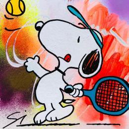 Gemälde MR TENIS von Mestres Sergi | Gemälde Pop-Art Graffiti, Pappe Pop-Ikonen