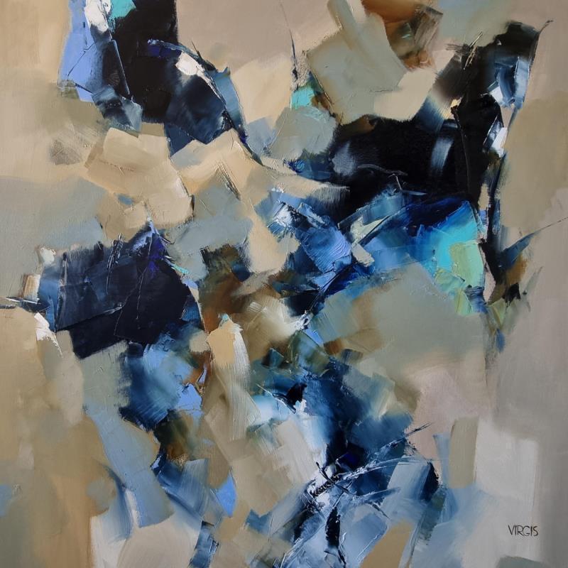 Gemälde In space and time von Virgis | Gemälde Abstrakt Minimalistisch Öl
