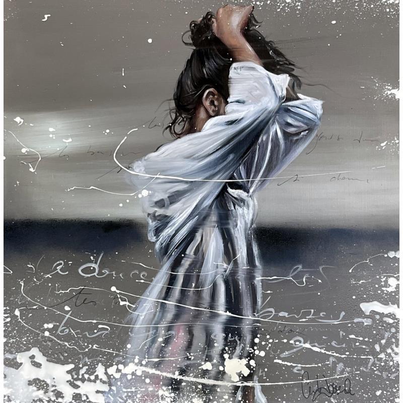 Peinture TES BAISERS DANS MON COU par Desserle Cecile | Tableau Figuratif Huile