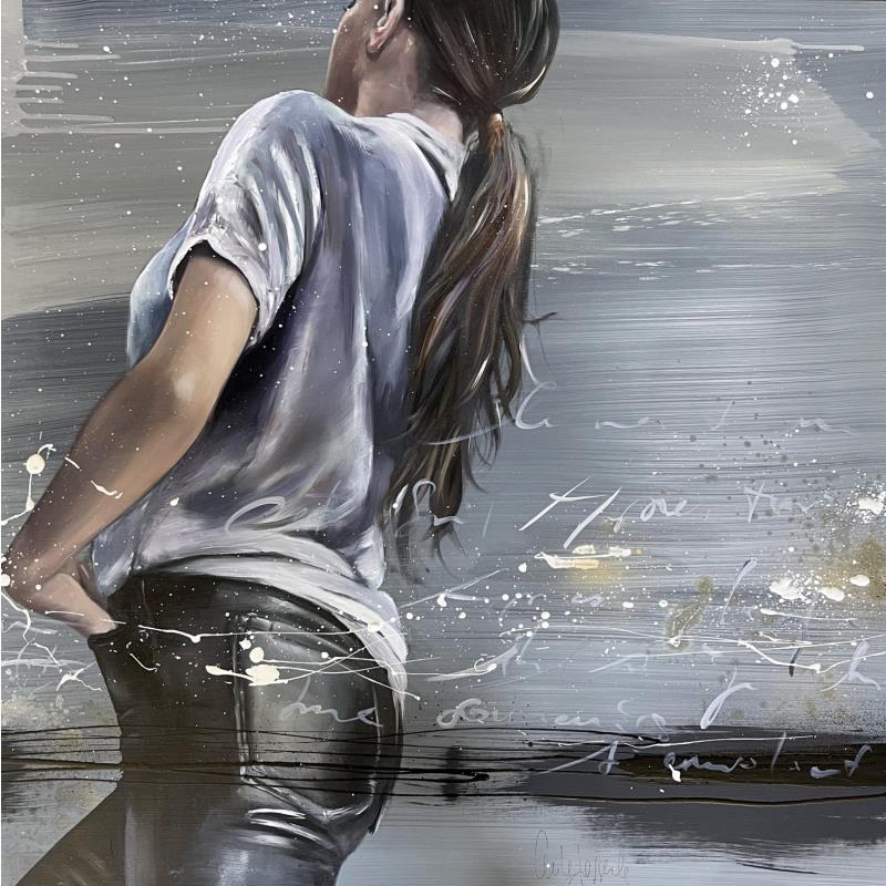 Painting L'outre Noir by Desserle Cecile | Painting Figurative Oil