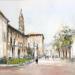 Painting SAINT SERNIN by Poumelin Richard | Painting Figurative Landscapes Urban Oil