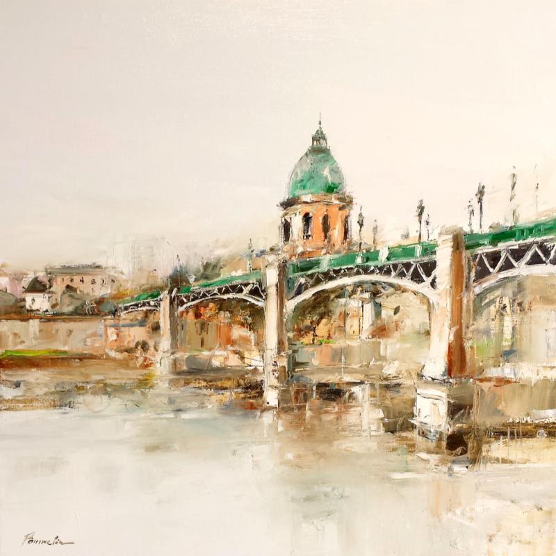 Peinture TOULOUSE REFLETS par Poumelin Richard | Tableau Figuratif Paysages Urbain Huile