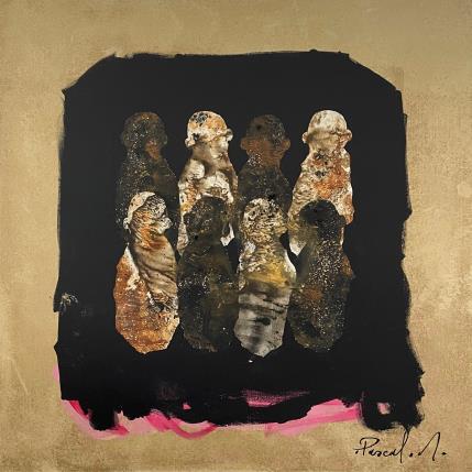 Gemälde A huis clos von Marcel Pascal | Gemälde Art brut Öl Alltagsszenen