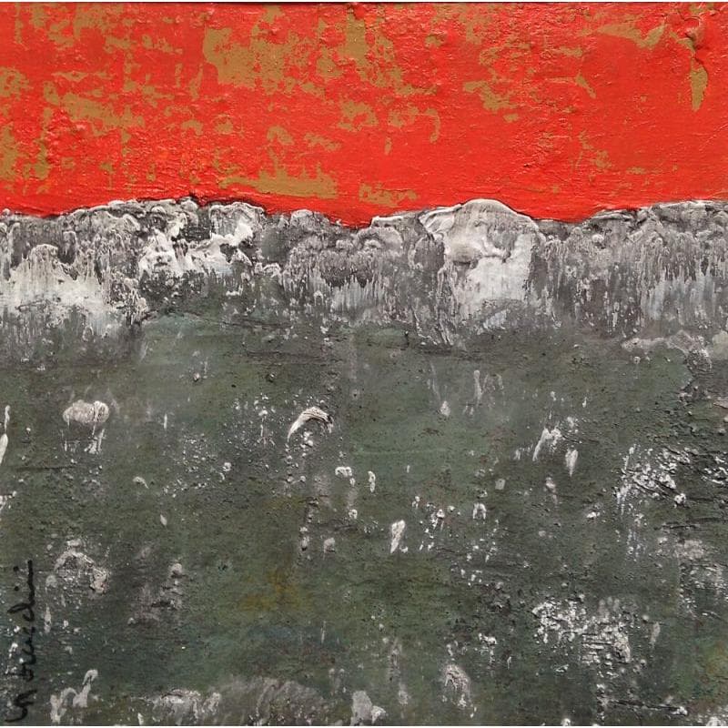 Painting M429 by Moracchini Laurence | Painting Abstract Minimalist Acrylic