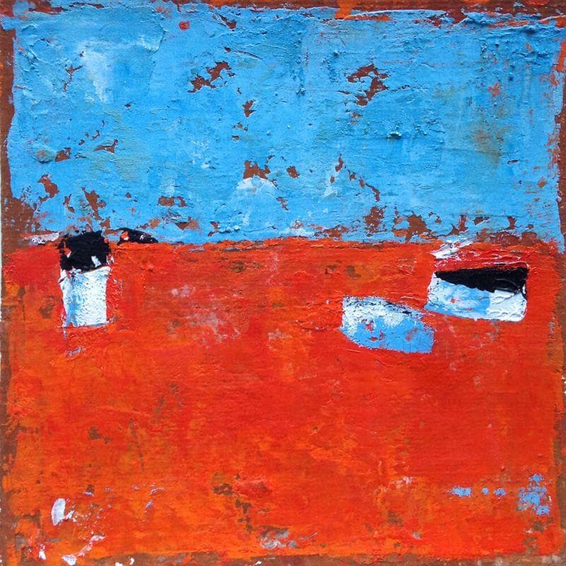 Peinture M434 par Moracchini Laurence | Tableau Abstrait Minimaliste Acrylique