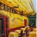 Painting Cafe van gogh by Rasa | Painting Figurative Architecture Acrylic