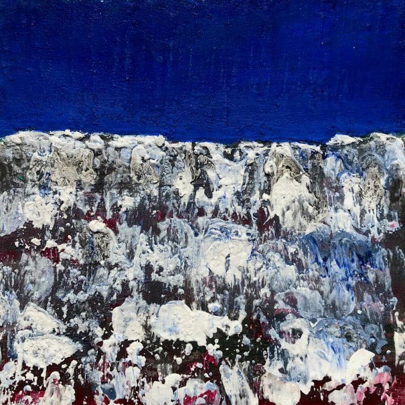 Painting M450 by Moracchini Laurence | Painting Abstract Minimalist Acrylic