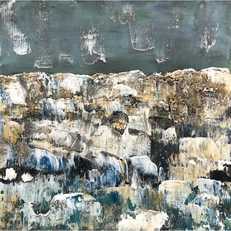 Pintura V391 por Moracchini Laurence | Pintura Abstracto Minimalista Acrílico