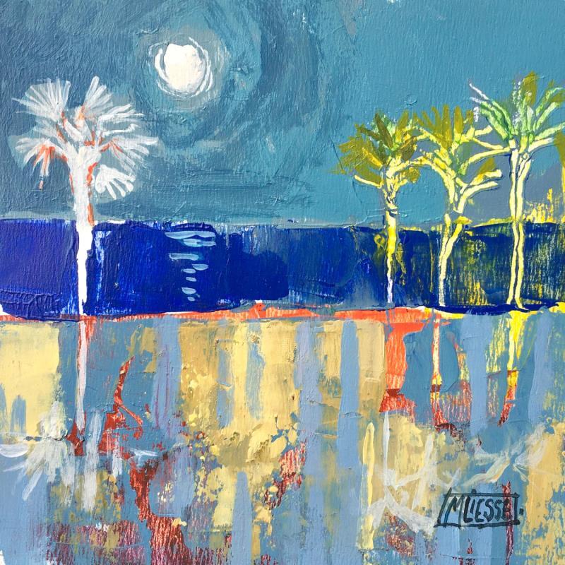 Painting Soir oriental devant la mer by Bertre Flandrin Marie-Liesse | Painting Figurative Marine Acrylic