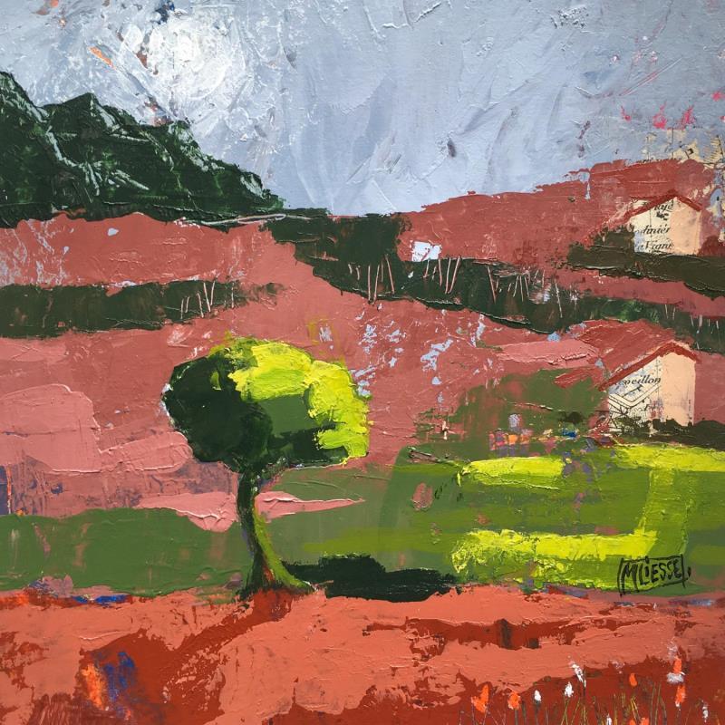 Painting Clair de lune italien  by Bertre Flandrin Marie-Liesse | Painting Figurative Landscapes Acrylic