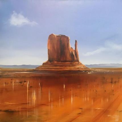 Painting Par un soir bleu d'ete #1 by Guillet Jerome | Painting Figurative Acrylic, Oil Landscapes