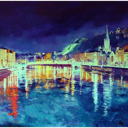 Peinture La Saône par Rigaux Régis | Tableau Figuratif Huile