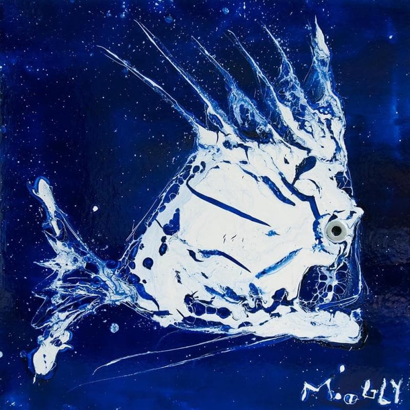 Peinture Brutus par Moogly | Tableau Art Singulier Animaux Acrylique