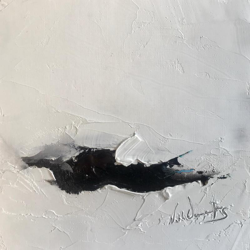 Painting L eau noire by Dumontier Nathalie | Painting Abstract Minimalist Oil