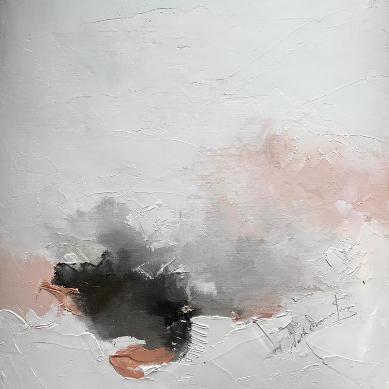 Painting L’heure rose by Dumontier Nathalie | Painting Abstract Minimalist Oil