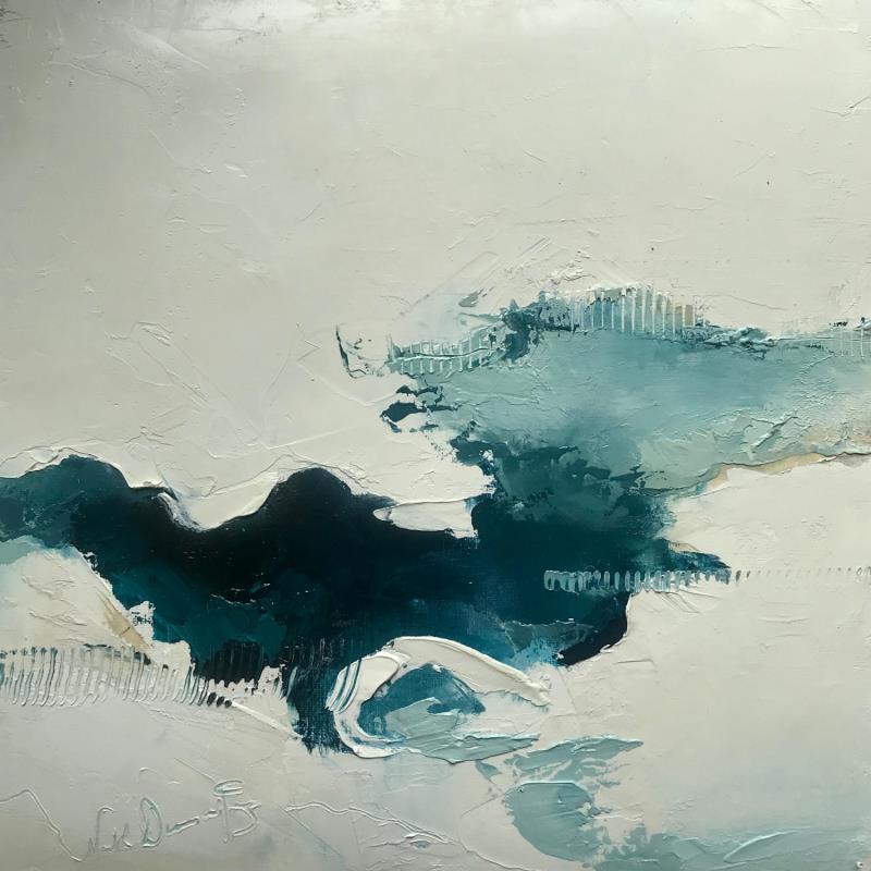 Painting Dans les airs by Dumontier Nathalie | Painting Abstract Minimalist Oil