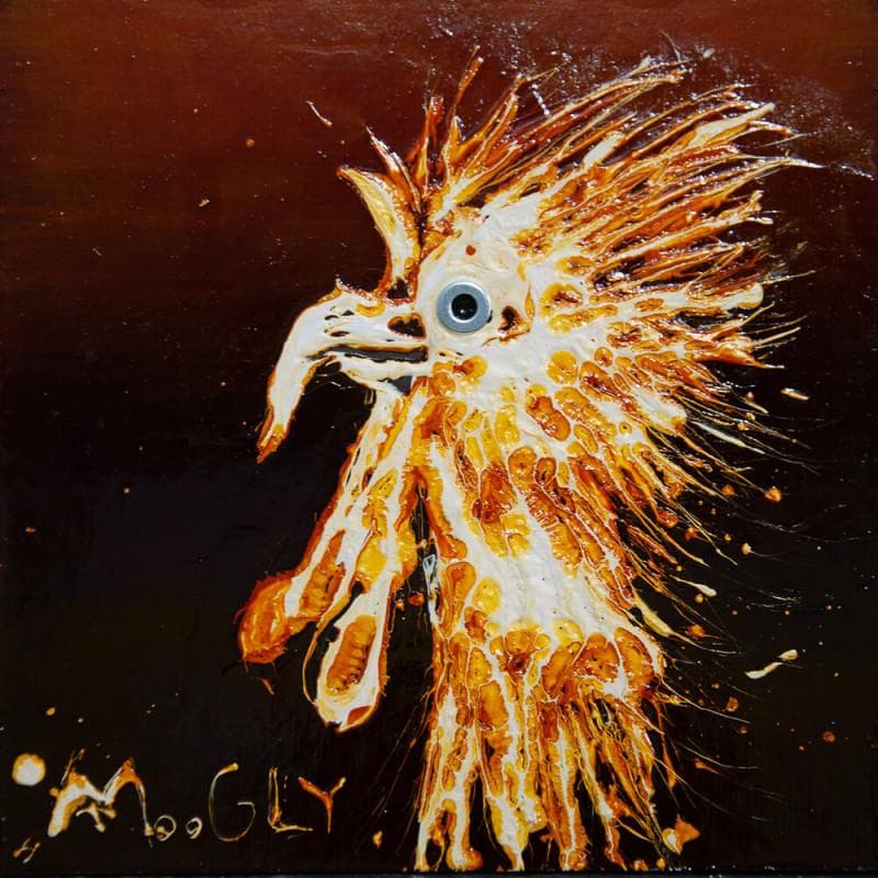 Peinture Volaillus par Moogly | Tableau Art Singulier Animaux Acrylique