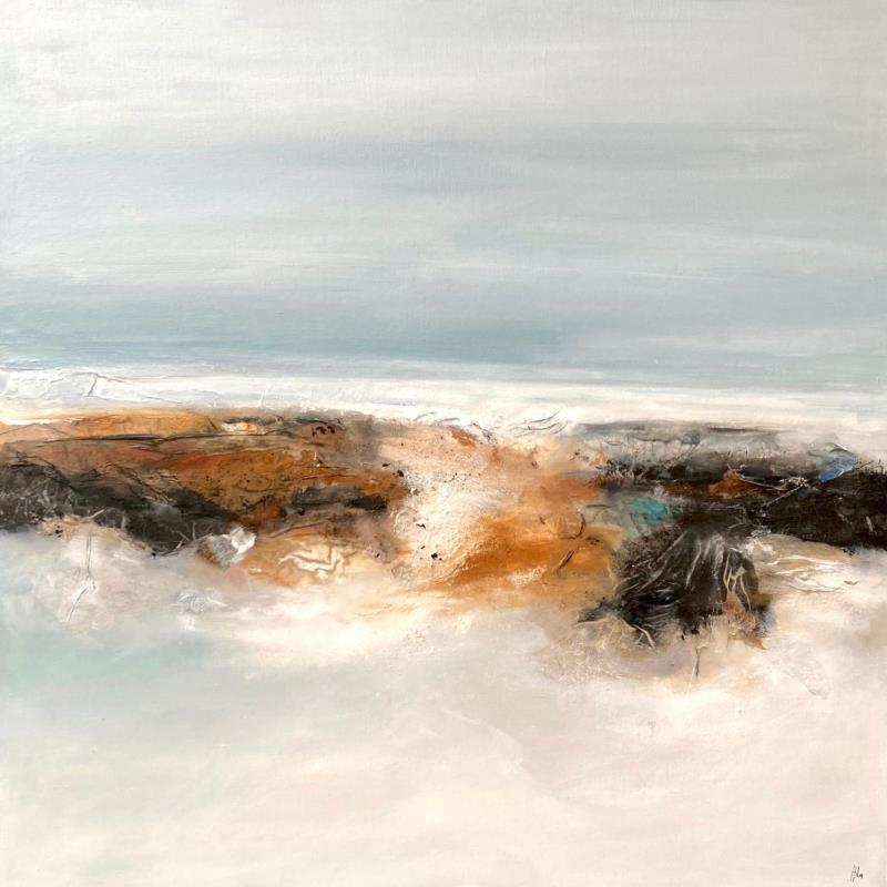 Painting CLAIR DE TERRE by Han | Painting Abstract Marine Nature