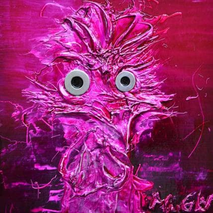 Peinture Cocoricus par Moogly | Tableau Art Singulier Acrylique Animaux