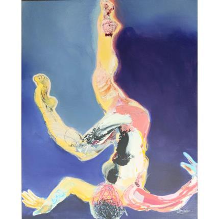 Peinture Le chassé croisé droit  par Cressanne | Tableau Figuratif Nu