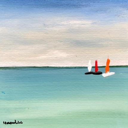 Painting M546 by Moracchini Laurence | Painting Figurative Acrylic Marine