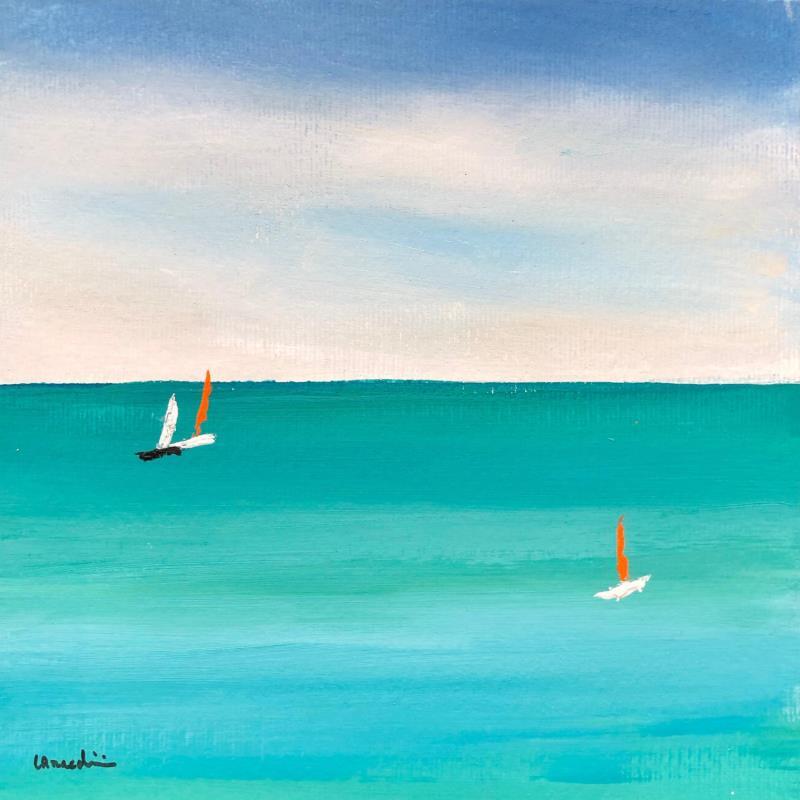 Peinture D422 par Moracchini Laurence | Tableau Figuratif Marine Acrylique