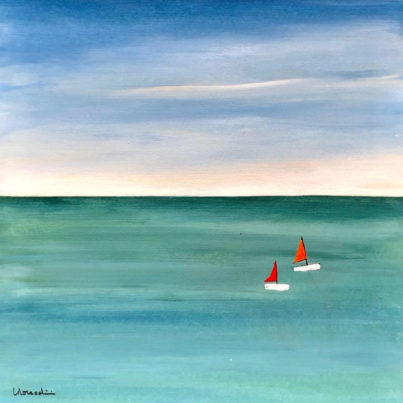 Painting T426 by Moracchini Laurence | Painting Figurative Marine Acrylic