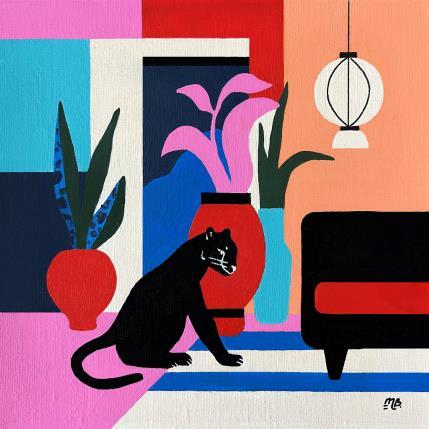 Painting Vigilance 2.0 by Birsak Mariah | Painting Figurative Acrylic Animals, Pop icons, Still-life, Urban
