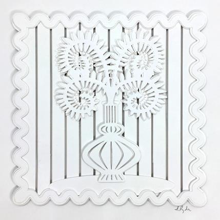 Peinture Fern in vase 2 par Ryder Susan | Tableau Matiérisme Collage, Papier Natures mortes