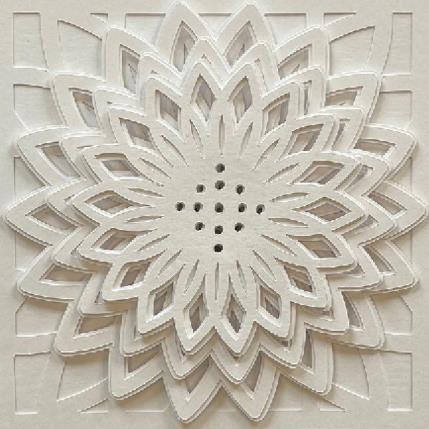 Peinture snowflake 2 par Ryder Susan | Tableau Matiérisme Collage Minimaliste, Nature