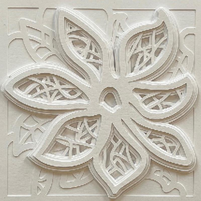 Painting Wild flower  by Ryder Susan | Painting Subject matter Nature Minimalist Gluing Paper