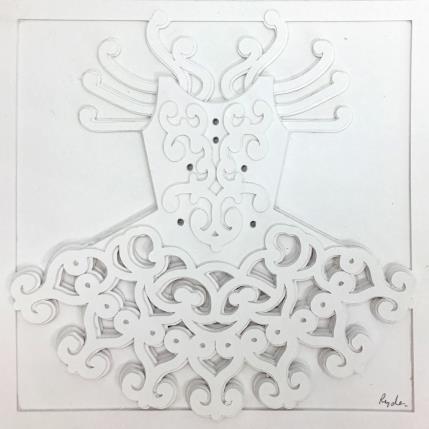 Peinture Tutu three par Ryder Susan | Tableau Matiérisme Collage, Papier Minimaliste, Mode, Musique