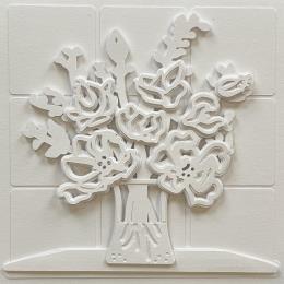 Painting Flower in a vase on corner by Ryder Susan | Painting Subject matter Gluing, Paper Pop icons, Still-life