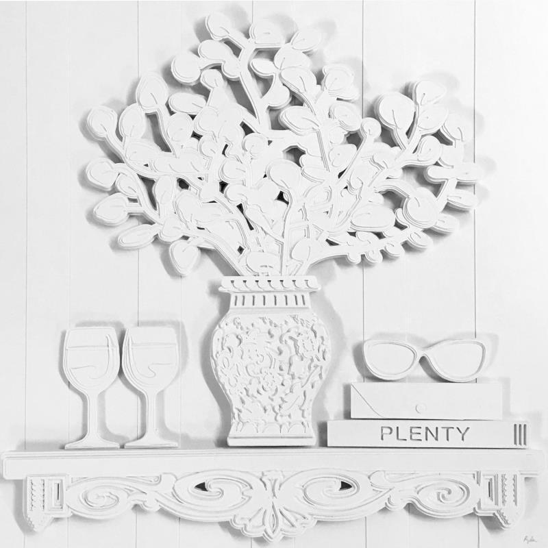 Gemälde The good life von Ryder Susan | Gemälde Materialismus Stillleben Papier