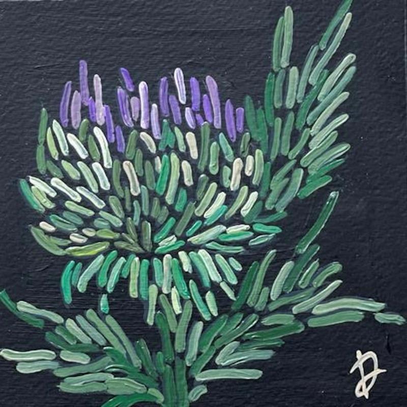 Painting Artichoke by Dmitrieva Daria | Painting Abstract Nature Acrylic