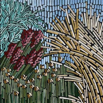 Pintura Night rye por Dmitrieva Daria | Pintura Abstracto Acrílico Paisajes