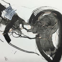 Peinture Le tourbillon par YO | Tableau Figuratif Encre Nu