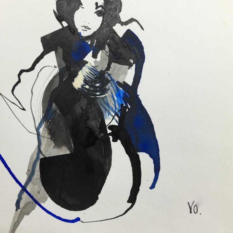 Painting Je me parle de toi by YO | Painting Figurative Nude Ink