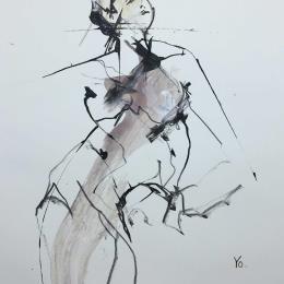 Peinture Fière de moi par YO | Tableau Figuratif Encre Nu