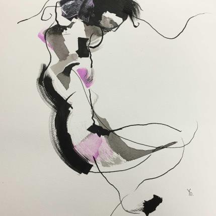 Peinture Je ne suis plus la meme avec toi par YO | Tableau Figuratif Encre Nu