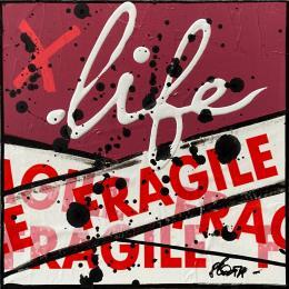 Painting Fragile life (framboise) by Costa Sophie | Painting